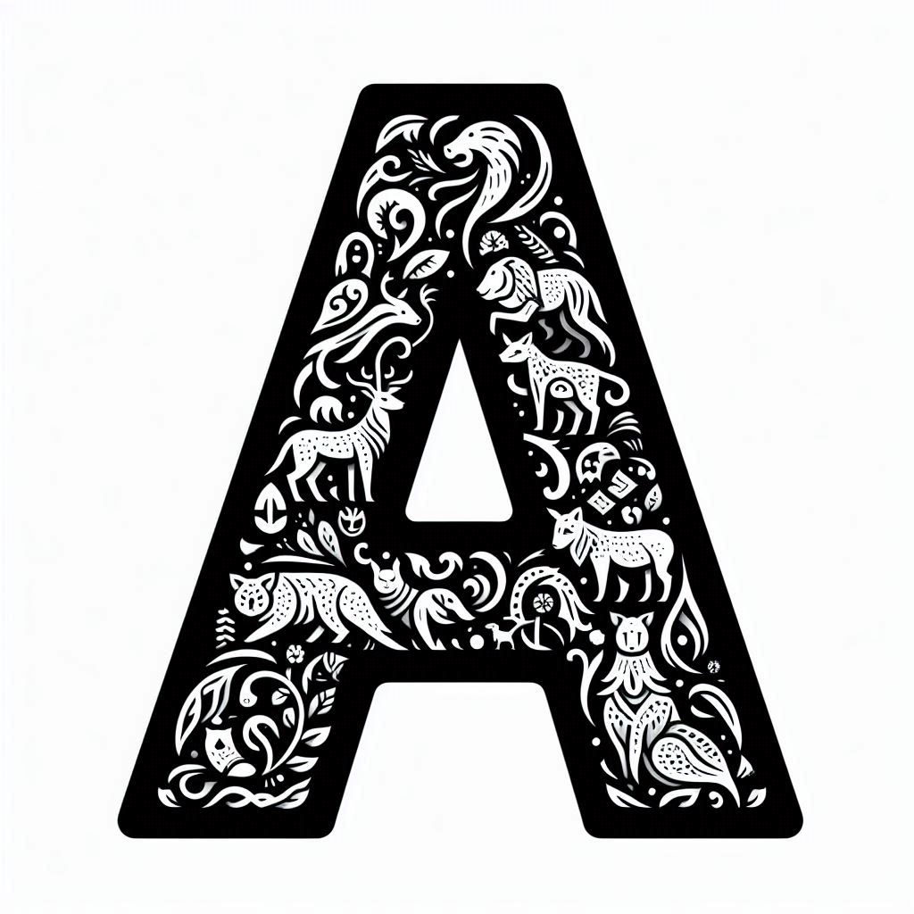 Crazy alphabet: Letter A