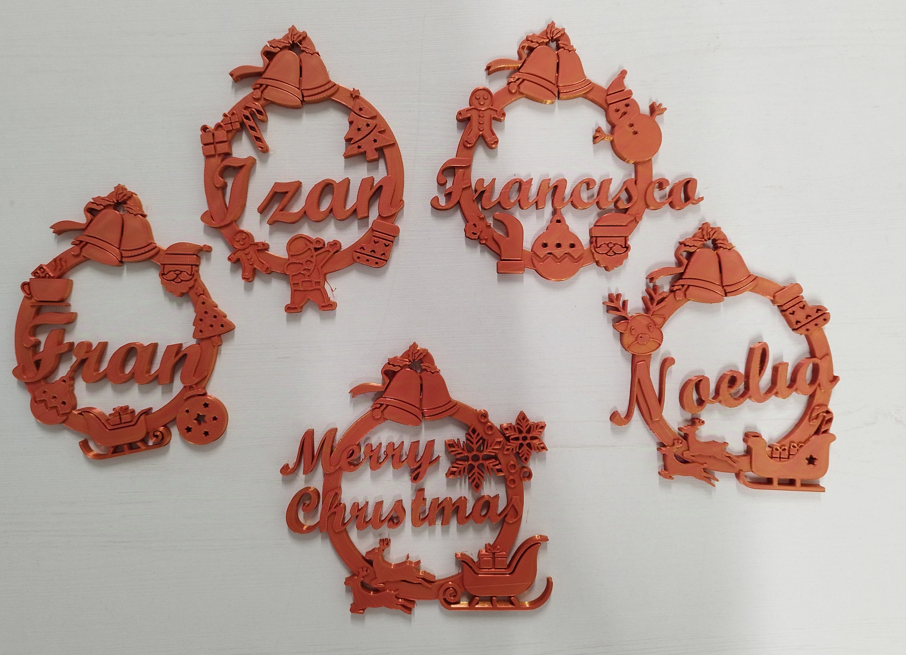 Adornos de navidad personalizables