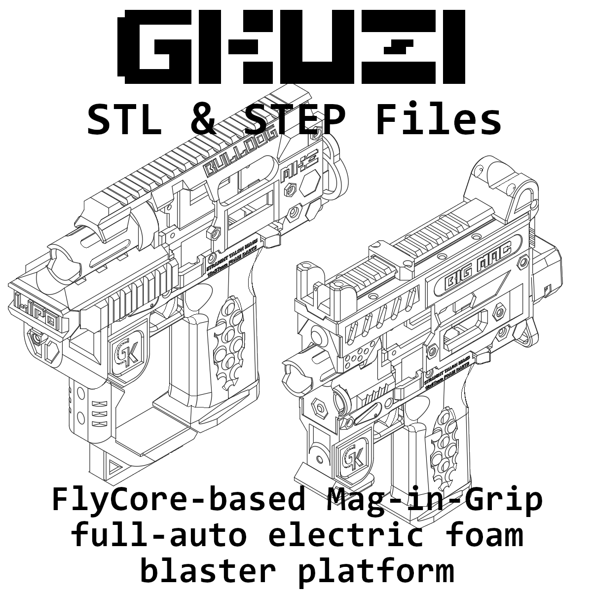 GKUZI Full Auto Foam Dart Blaster