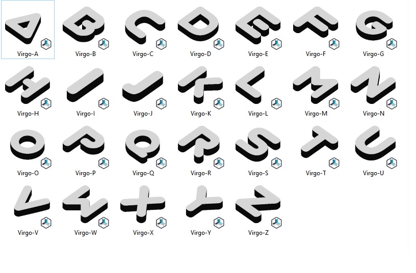 Alphabet Letters - Virgo 01  Font