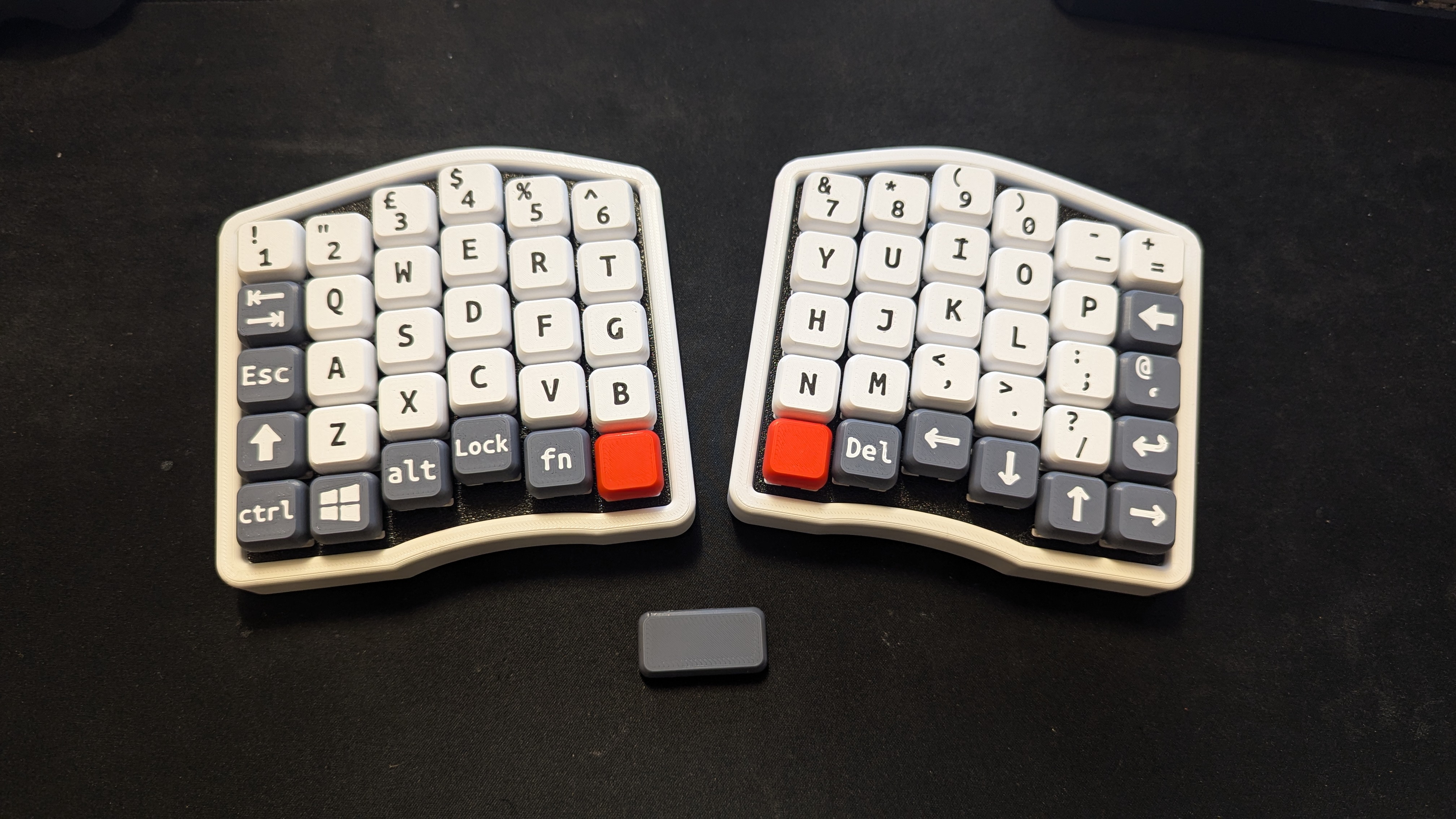 MX Keycap set for Preonic style ortholinear keyboard