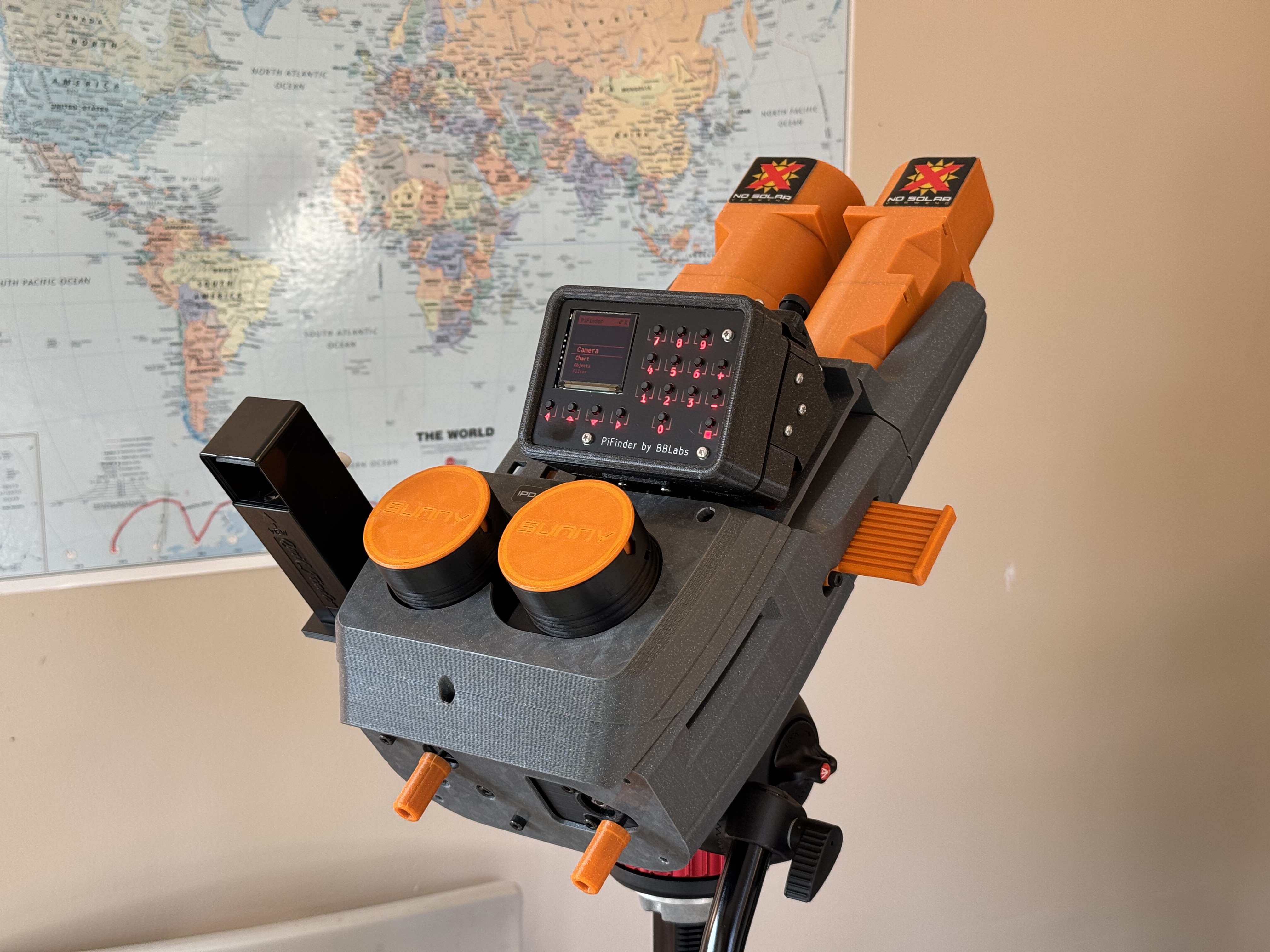 PiFinder v3 Flat Mount for Analog Sky Sunny / Ember