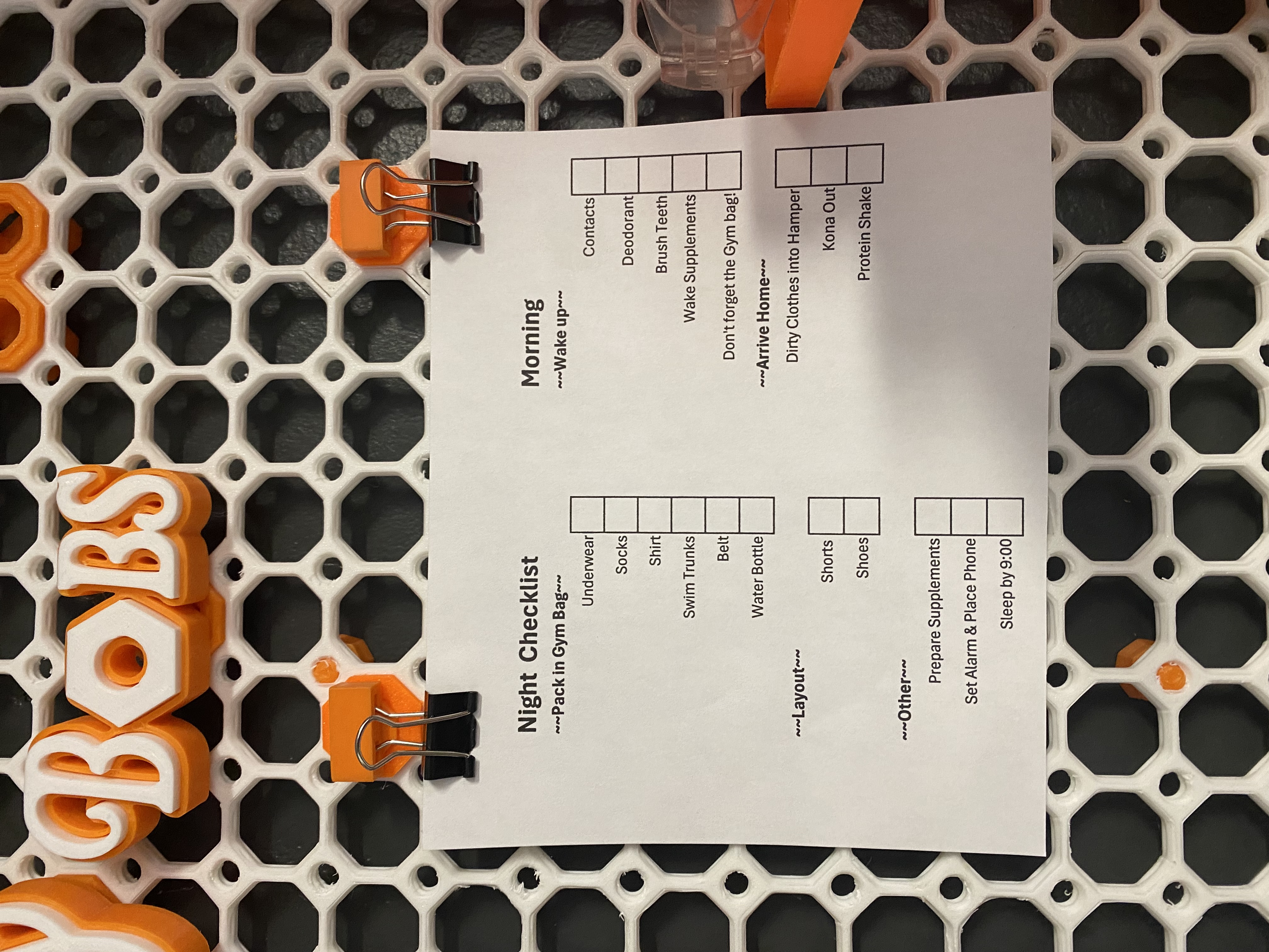 Multiboard Binder Clip Holder