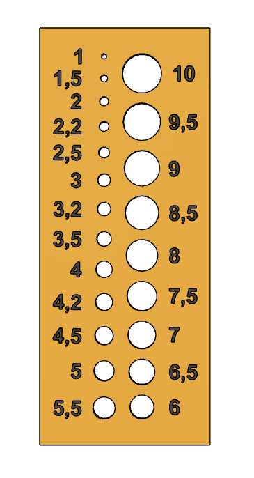 Drill sizer