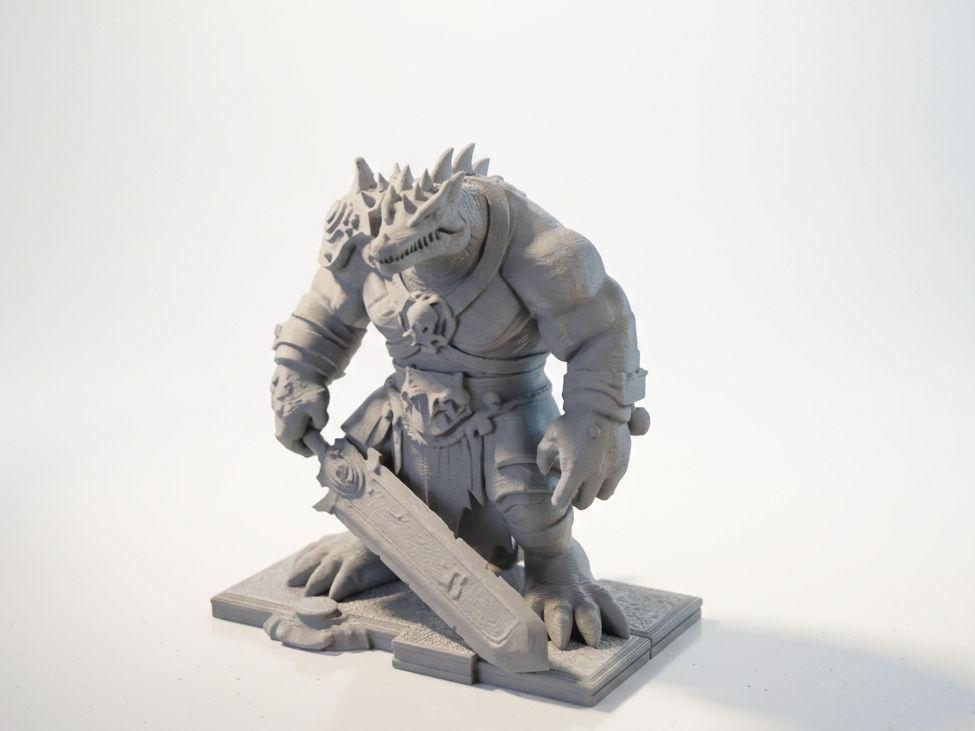 Renekton Crocodile Warrior Statue LOL 3D Printable