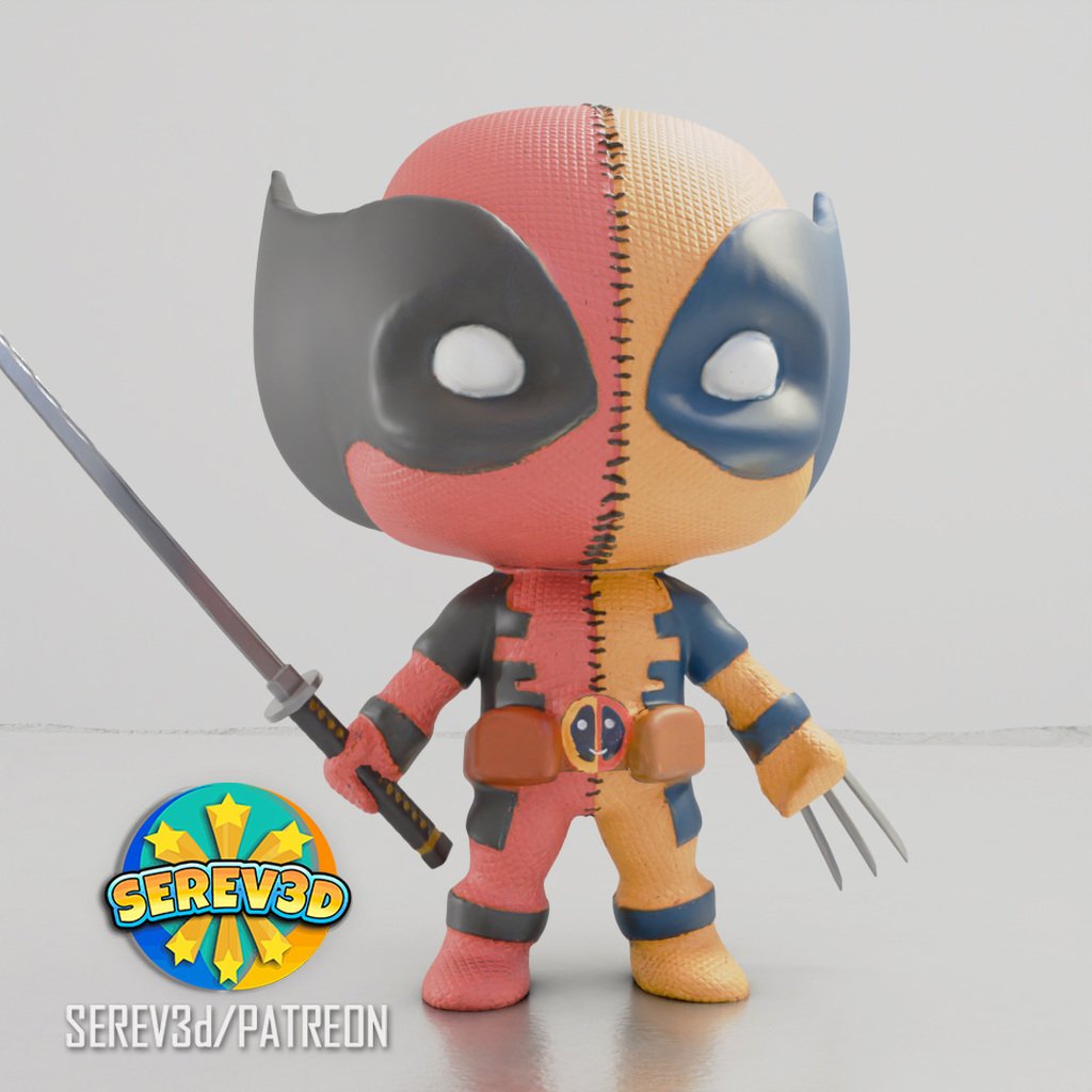Deadpool Wolverine Fused Figure