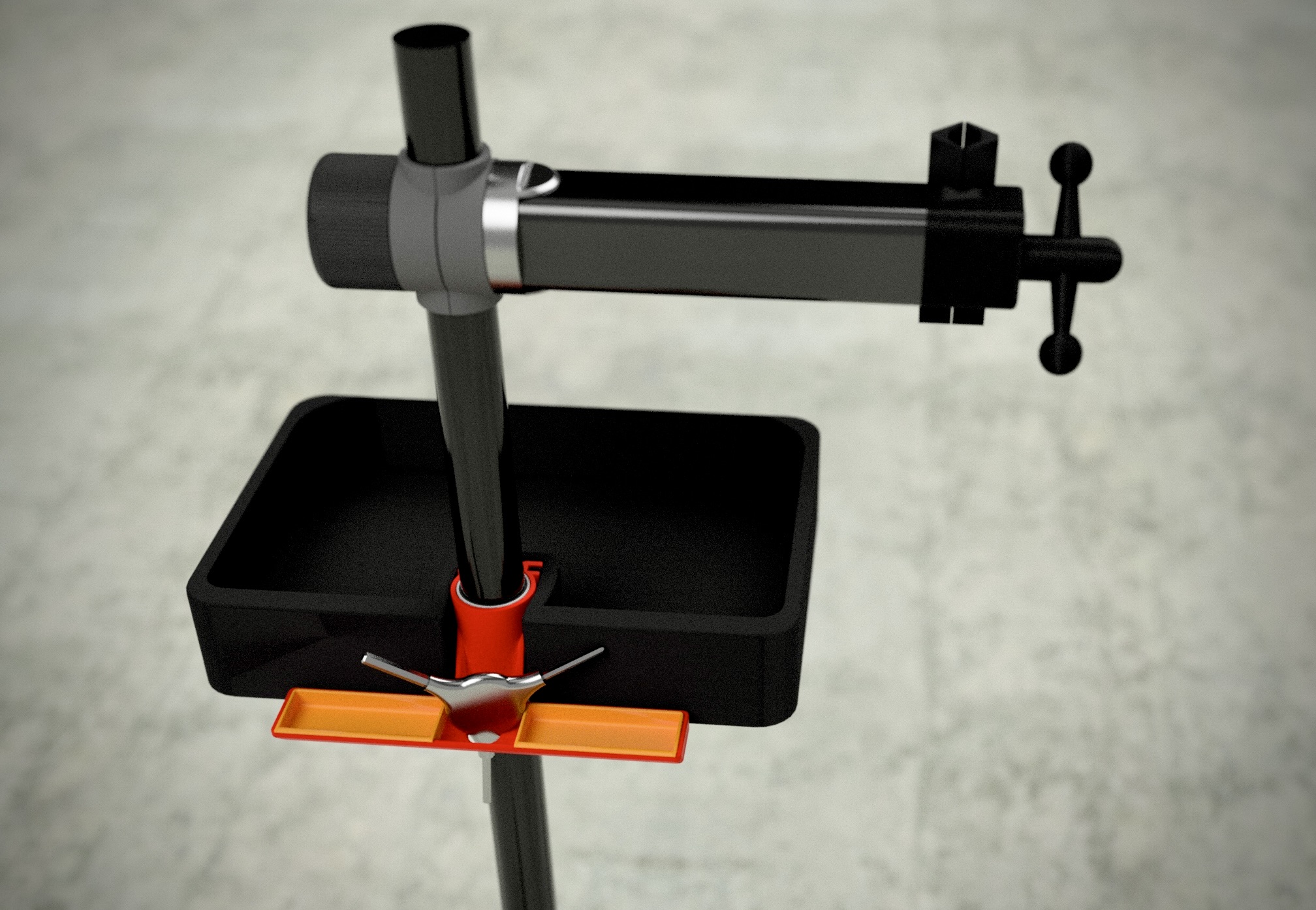 Tray Mount & Small Parts Tray Combo (38mm Pole Mount / Bike Stand)