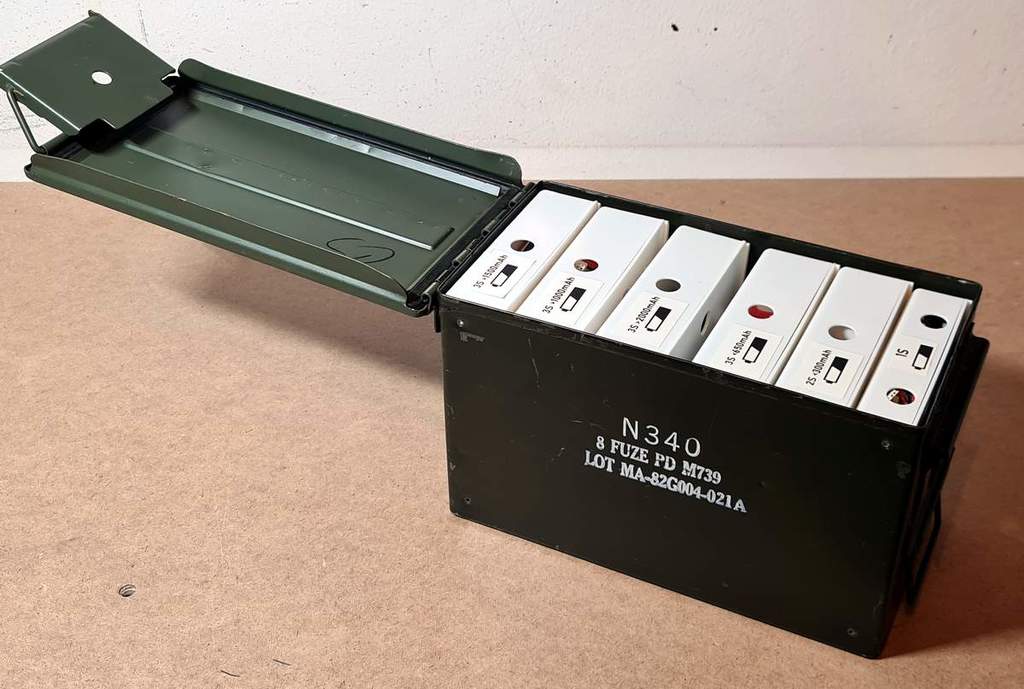 Sorting Boxes for LiPo Batteries in Ammo Cans