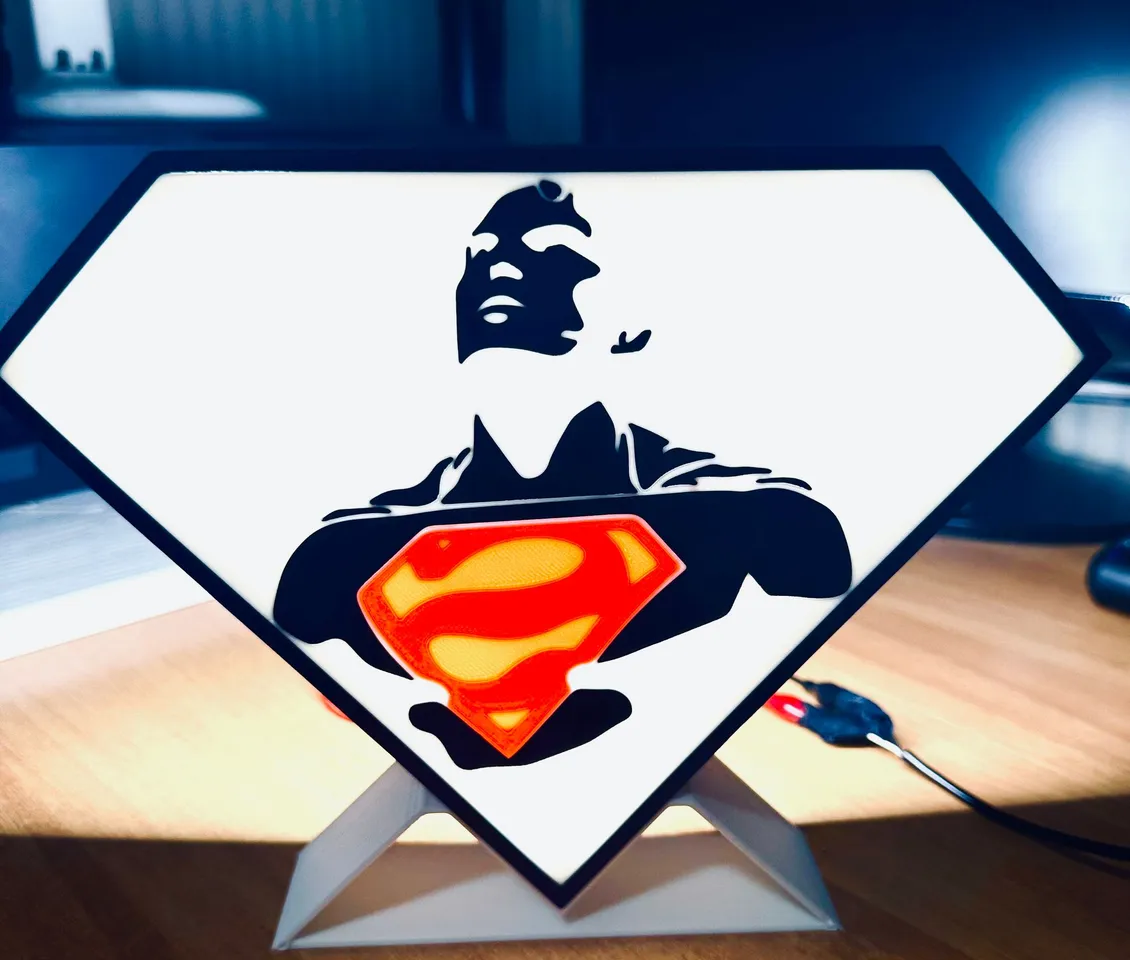 superman lamp by Alpha3D | Download free STL model | Printables.com