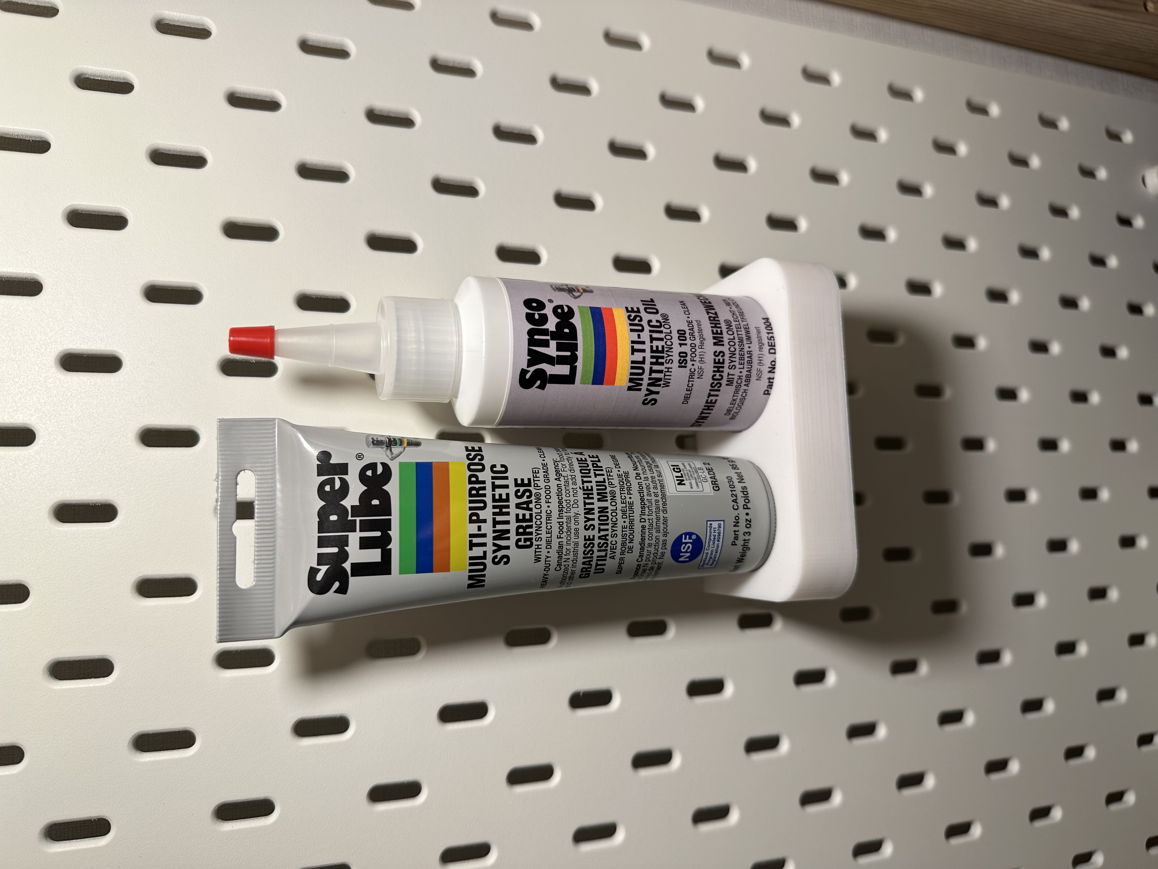Super Lube Holder for IKEA Skadis (Grease + Oil)
