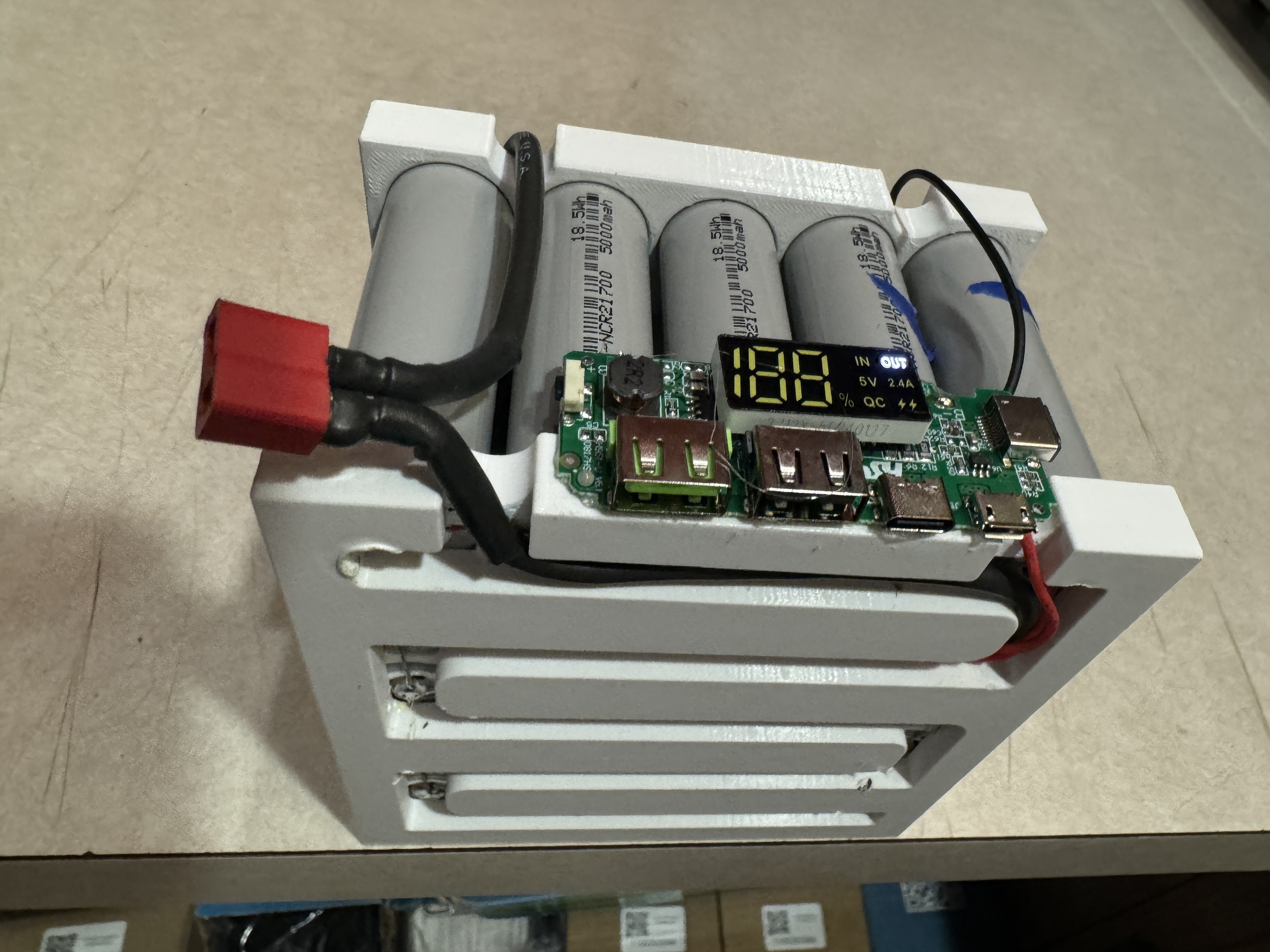 21700 5,000mah 25 Lipo Tesla Cells Battery Bank wired in parallel