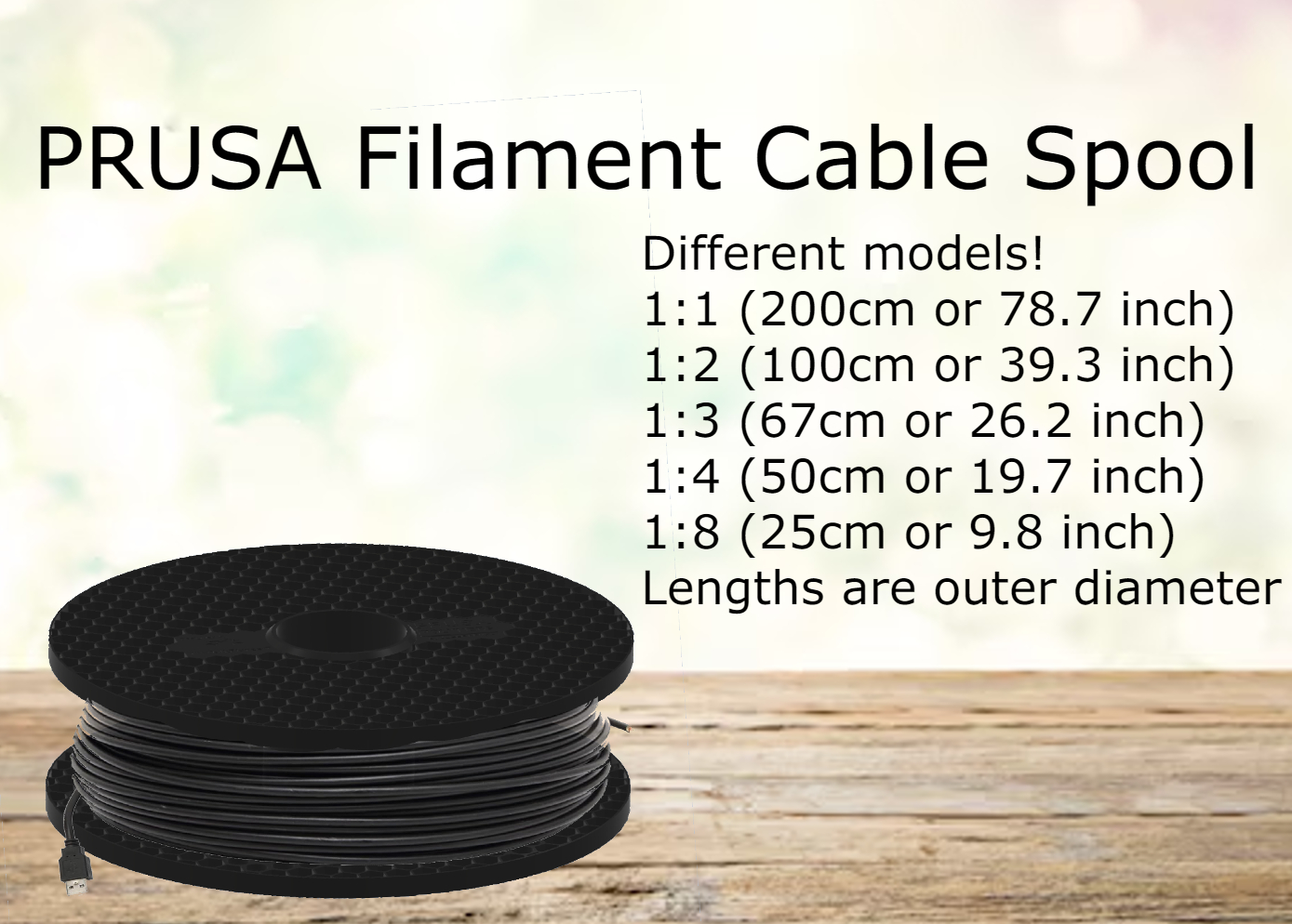 Mini Prusa Filament Spool / Cable Spool