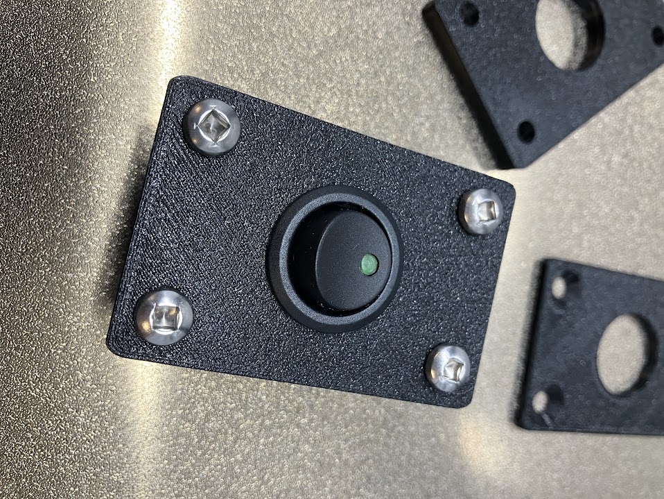 Round Rocker Switch Plate 60mm x 40mm