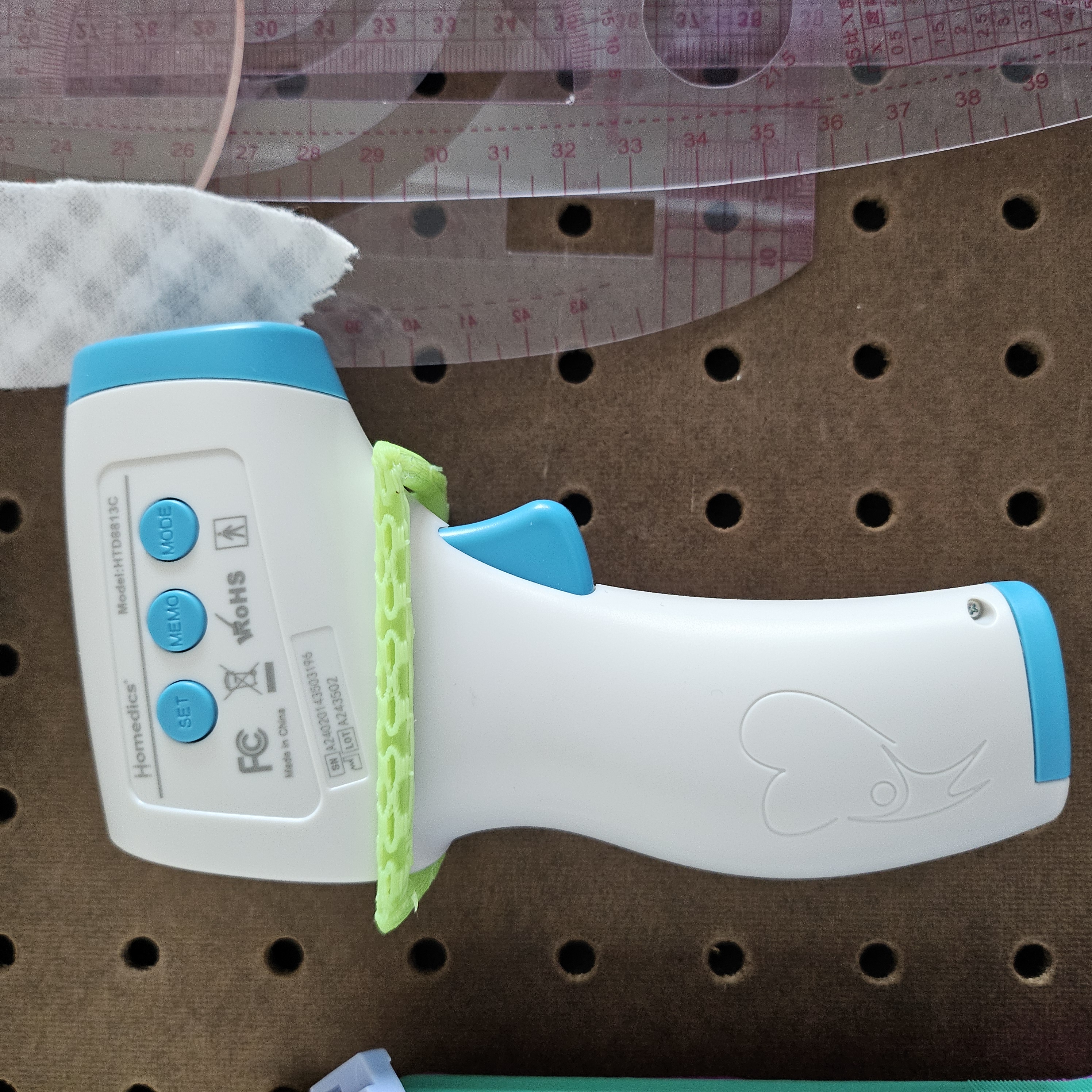 Pegboard Holder for Homedics Infrared Thermometer -6g