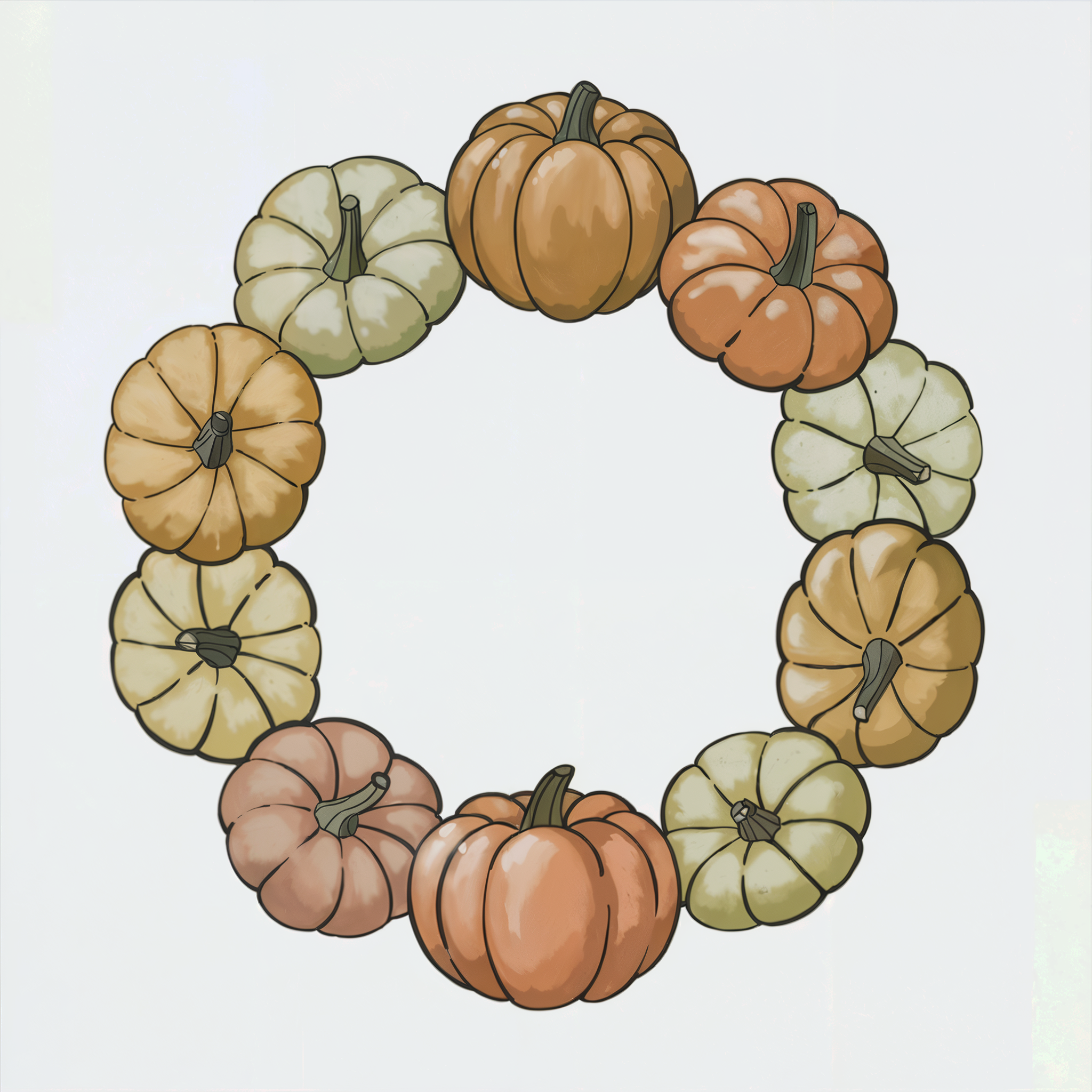 Pumpkin Wreath Fall Cookie Cutter