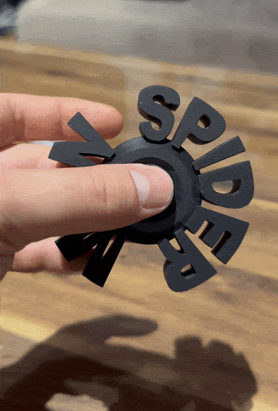 SPIDER-MAN FIDGET TOY / SPINNER / PRINT IN PLACE