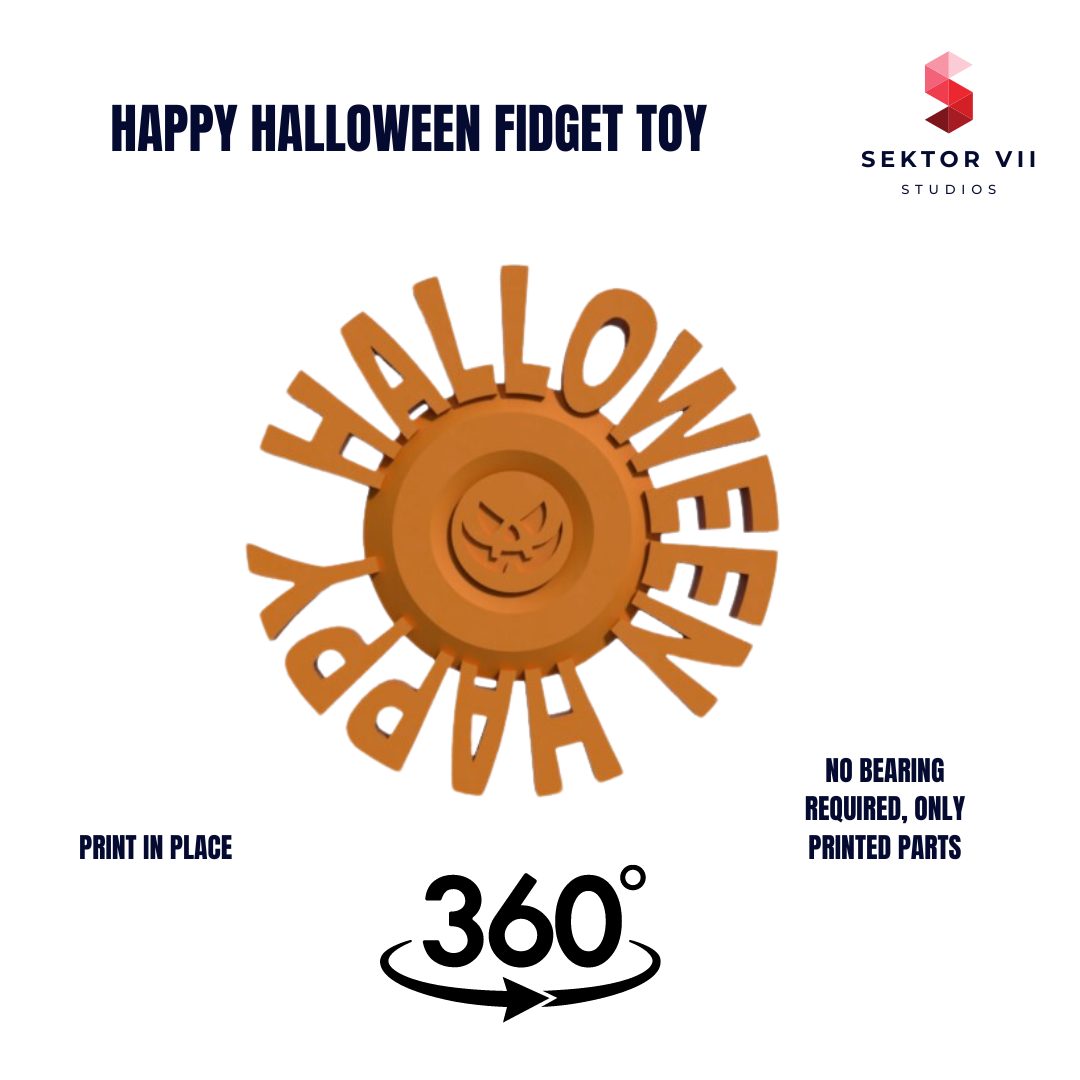 HALLOWEEN FIDGET TOY / SPINNER / PRINT IN PLACE by Sektor 7 Studios