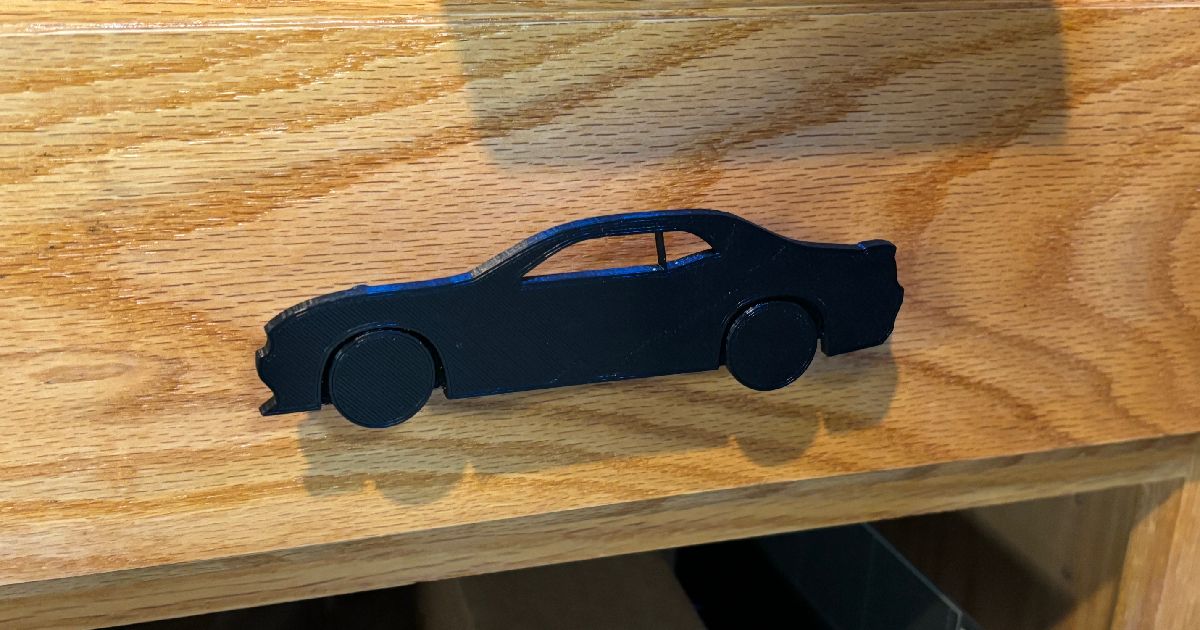 Dodge Challenger Drawer Pull by MNTrailBoss Download free STL model