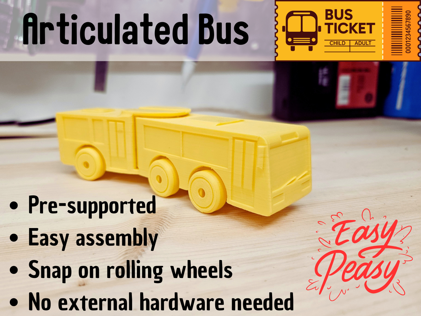 Articulated Bus - Easy print & build