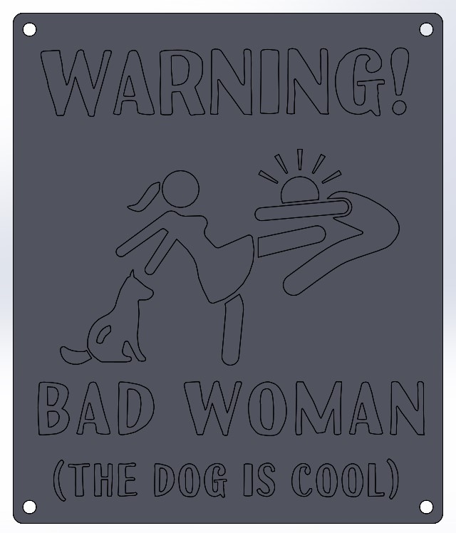 Funny gate plaque