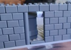 Wooden door - Compatible with Lego (r) Bricks and 25mm TTRPGs such as D&D (r)