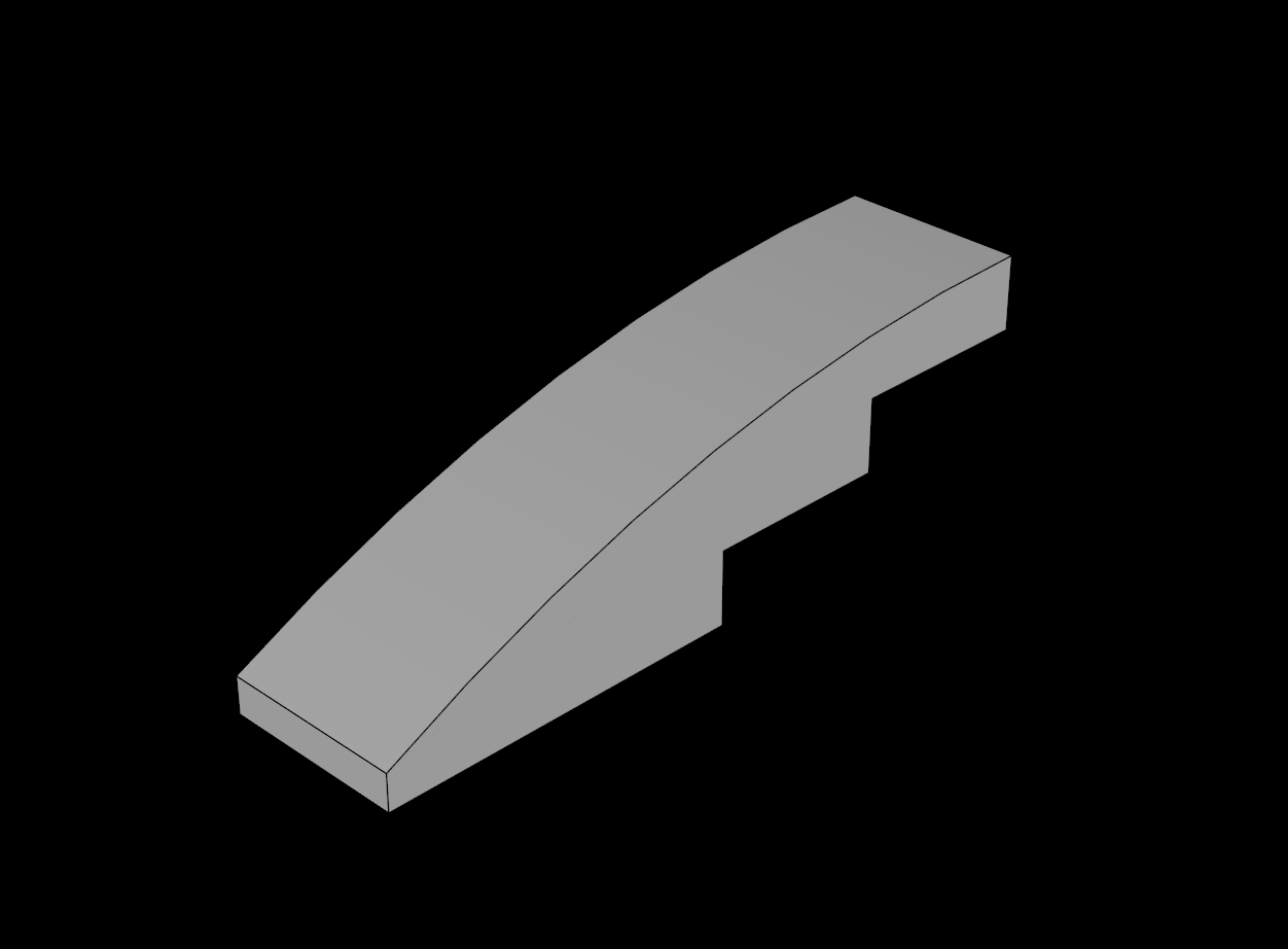Lego Compatible (61678.dat) Slope Brick Curved  4 x  1