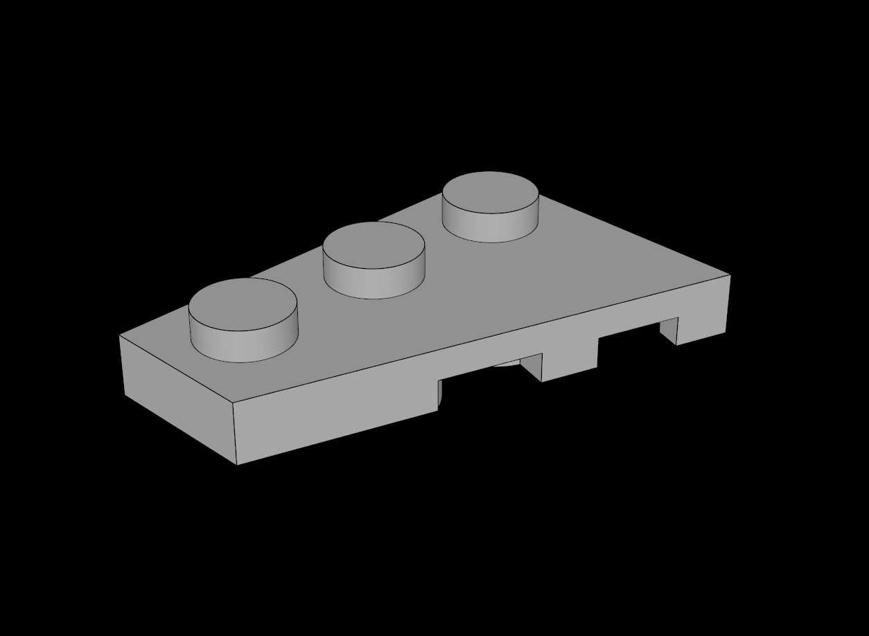 Lego Compatible (43723.dat) Wing  2 x  3 Left