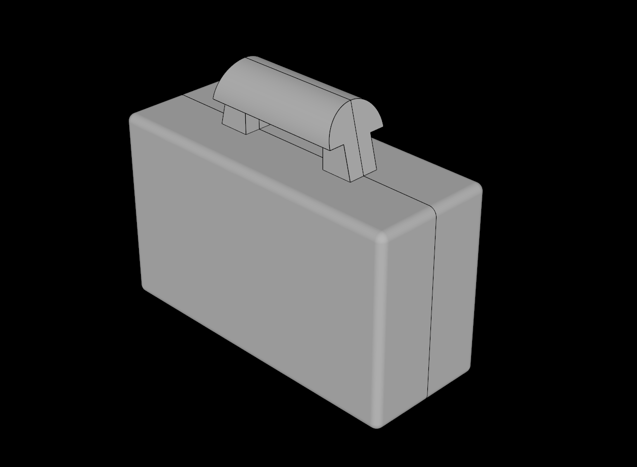 Lego Compatible (4449-f1.dat) Minifig Suitcase (Closed)