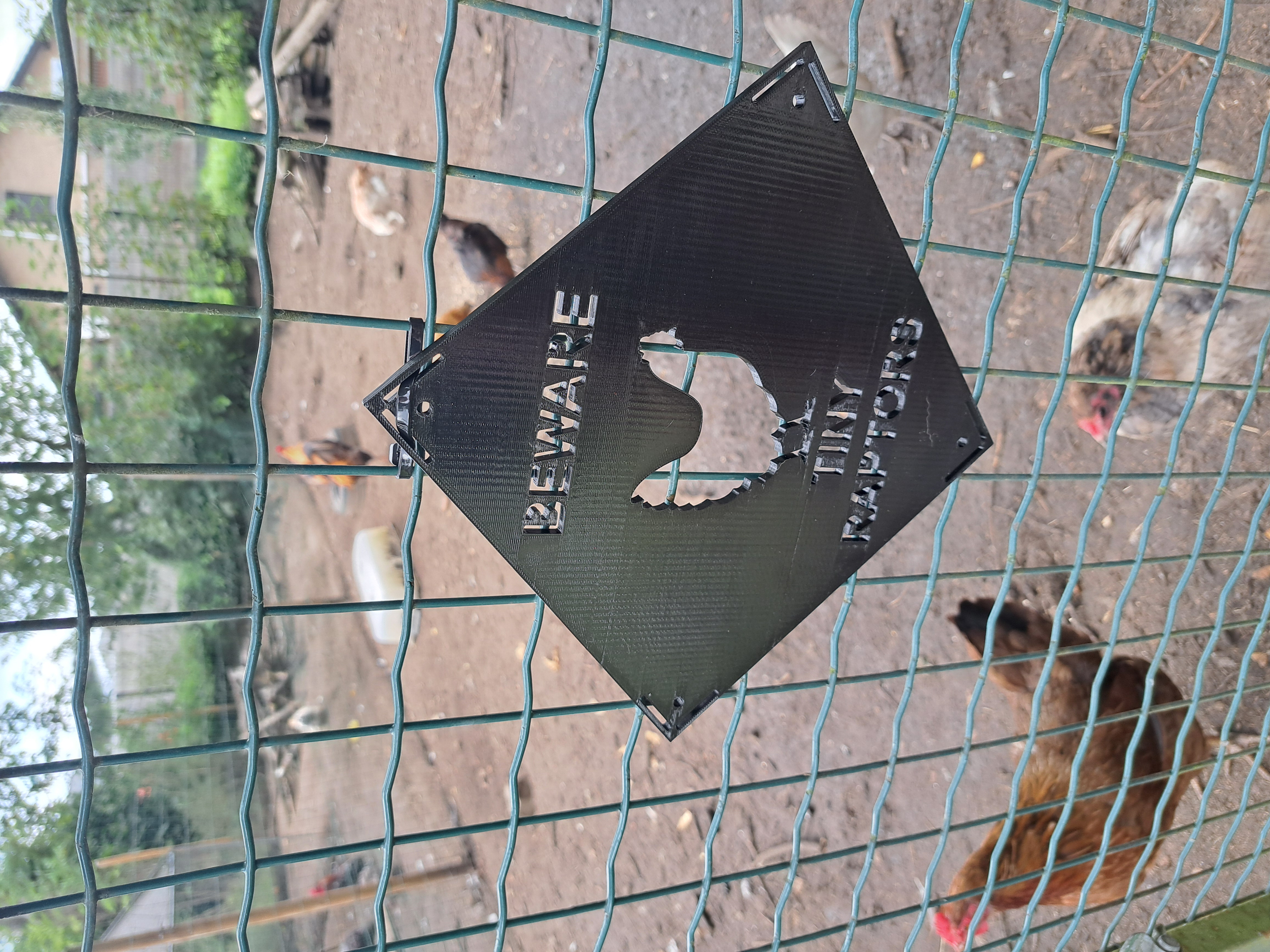 Beware Tiny Raptors! chicken Coop sign