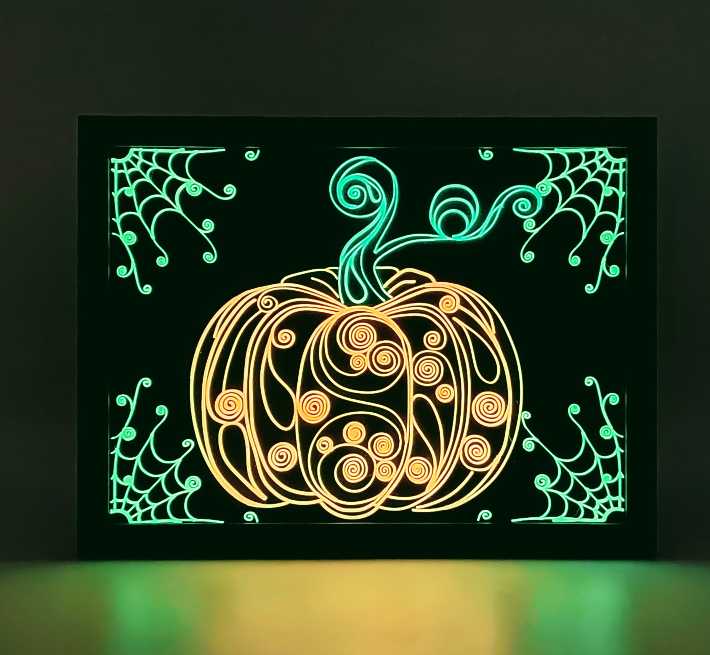Spooky Swirls: Glow-in-the-Dark Pumpkin!