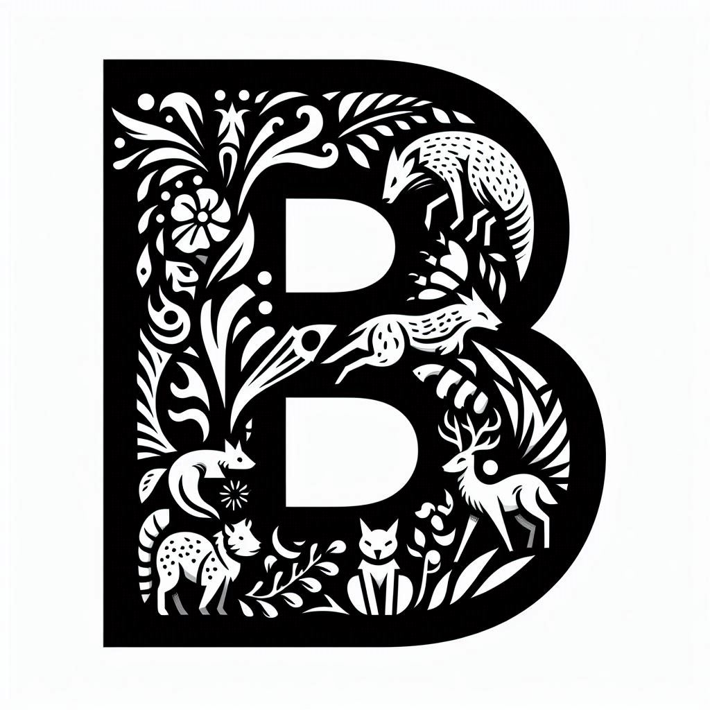 Crazy alphabet: Letter B