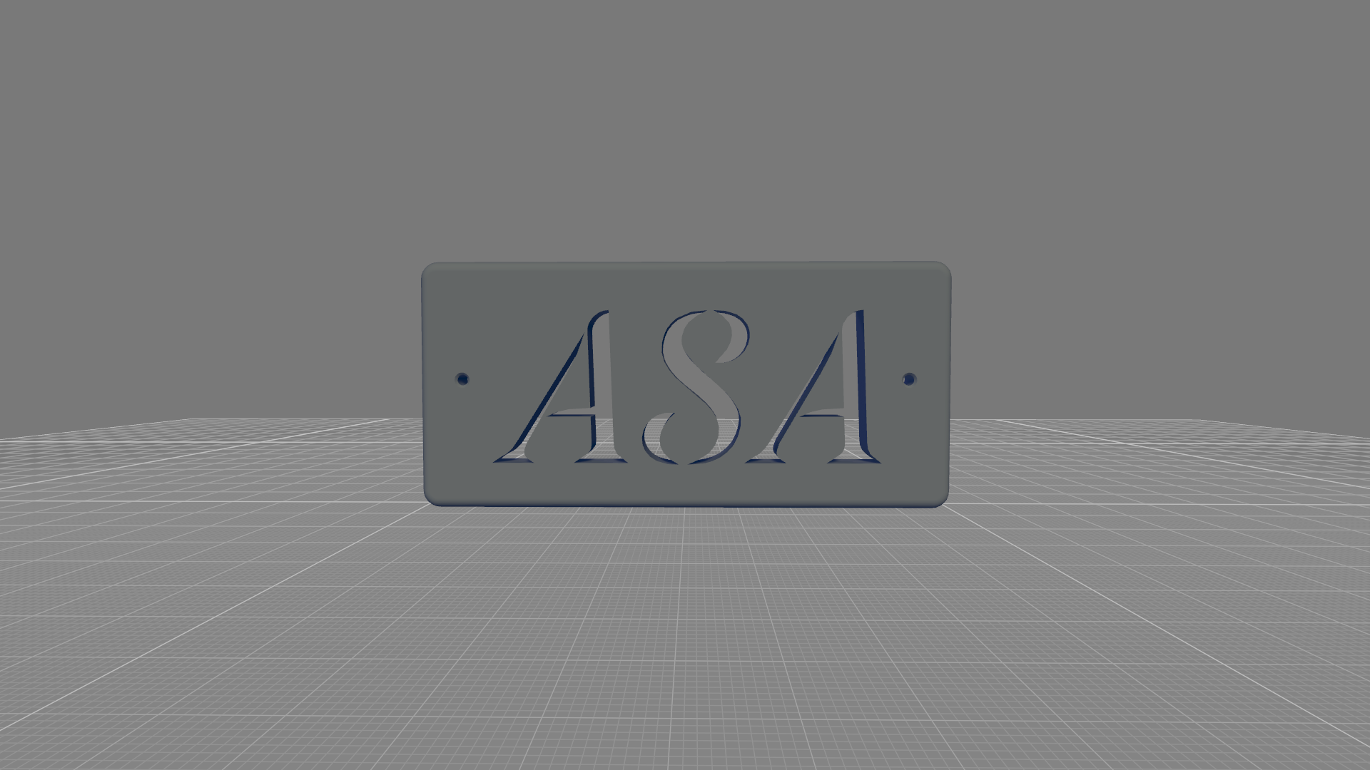 ASA name plate, with screw holes by Jayden Basson Download free STL