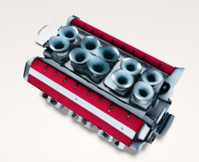 Miniatura 2 do modelo 3D v12 car engine