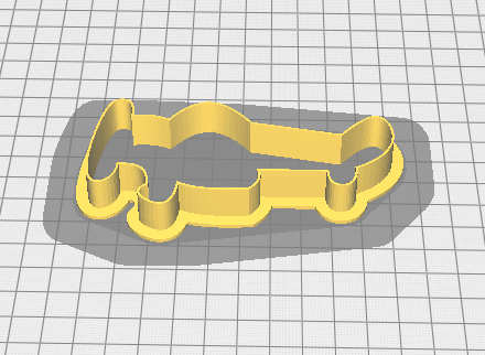 Airplane cookie cutter side — miniatura 2
