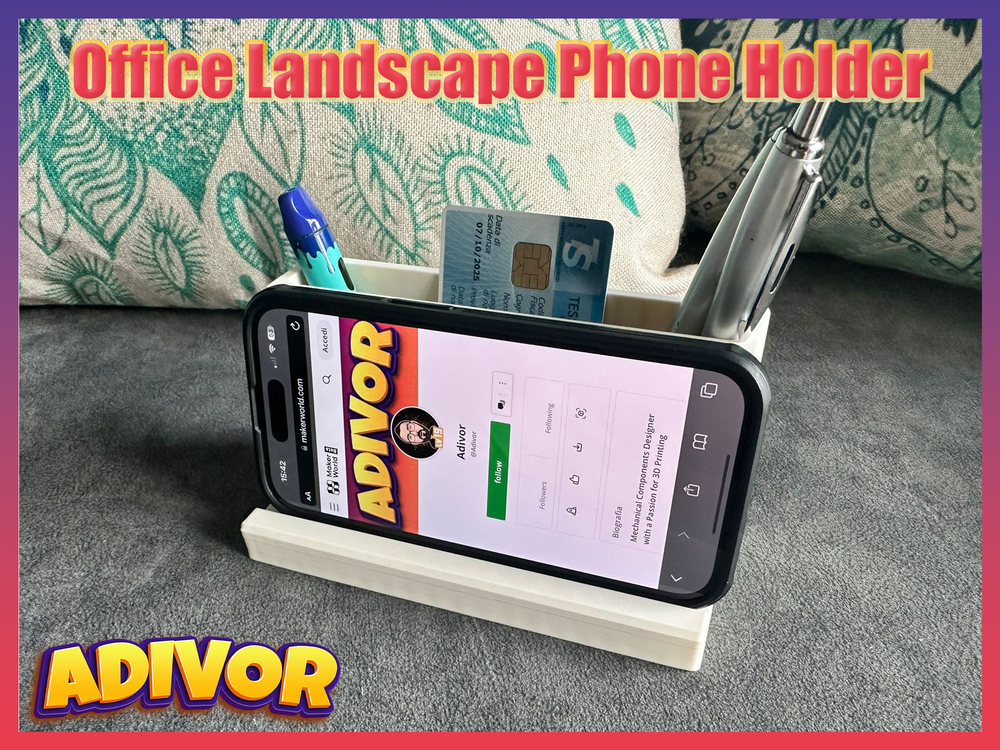 Office Landscape Phone Holder