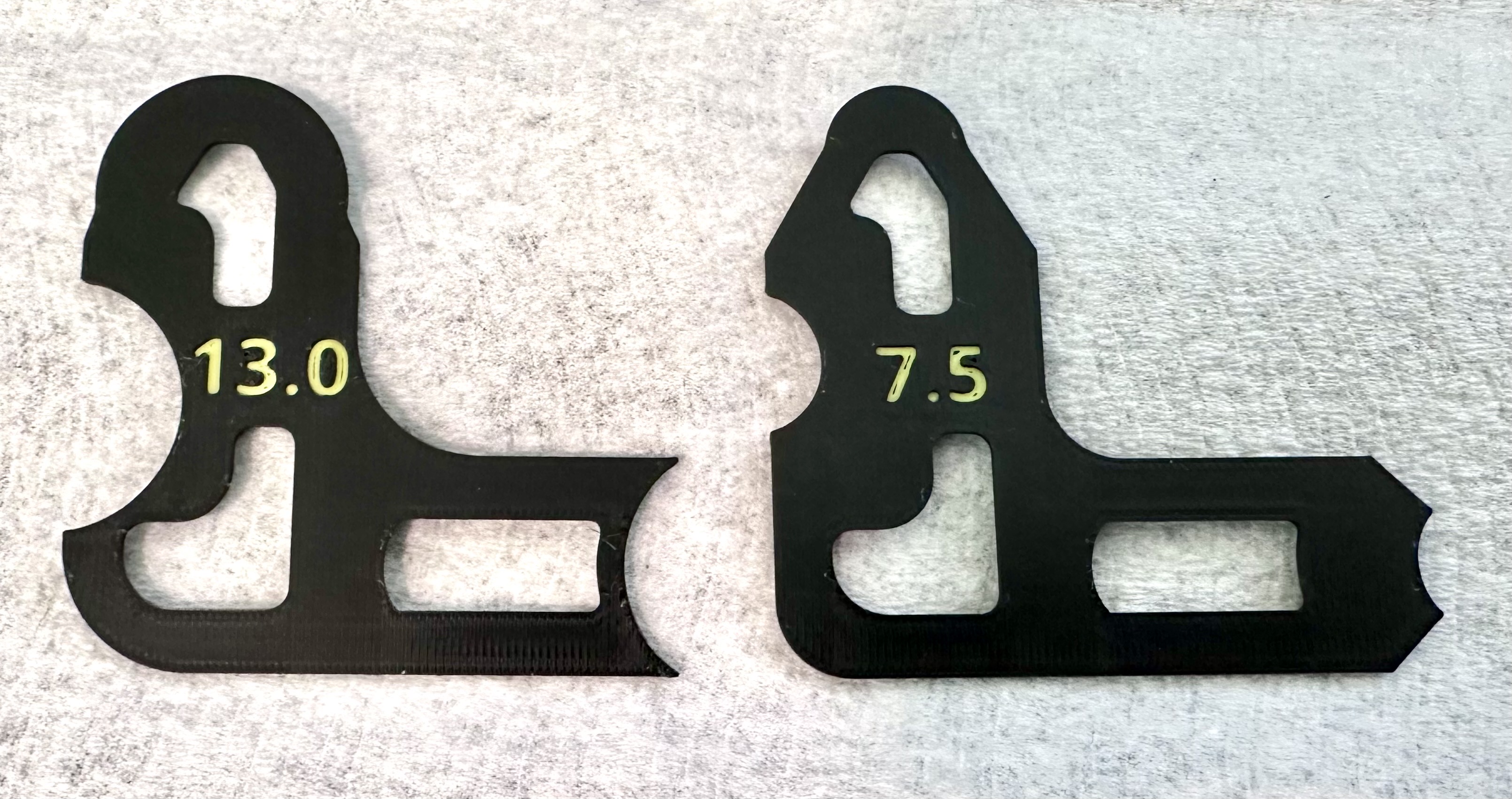 Radius Gauges 7.5mm to 13.0mm (5-point) - Larger Text Remix by Akinayr ...
