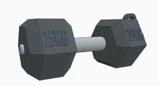 dumb bell keychain