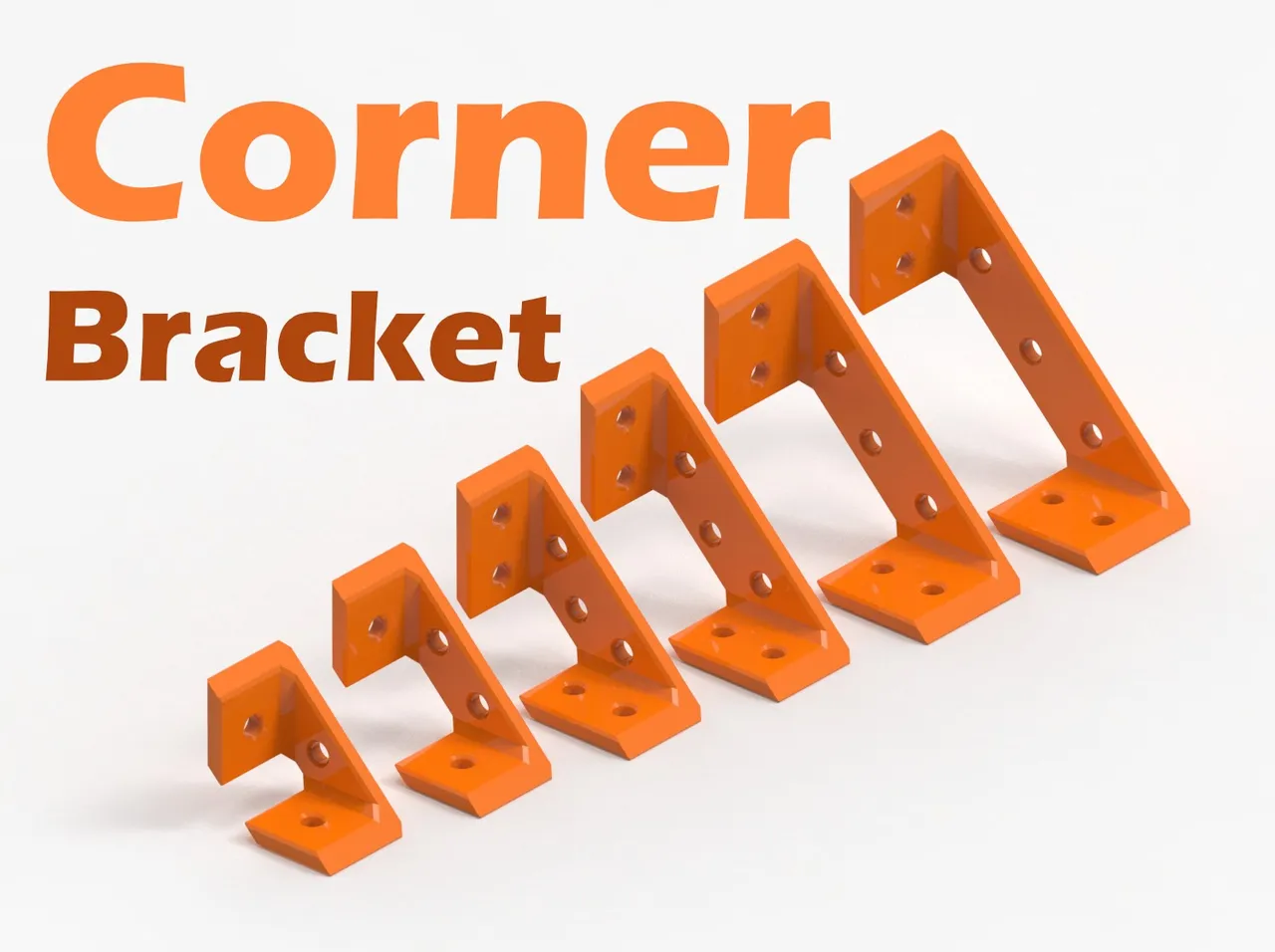 M3 Corner Bracket – 6 Variations ( Parametric )