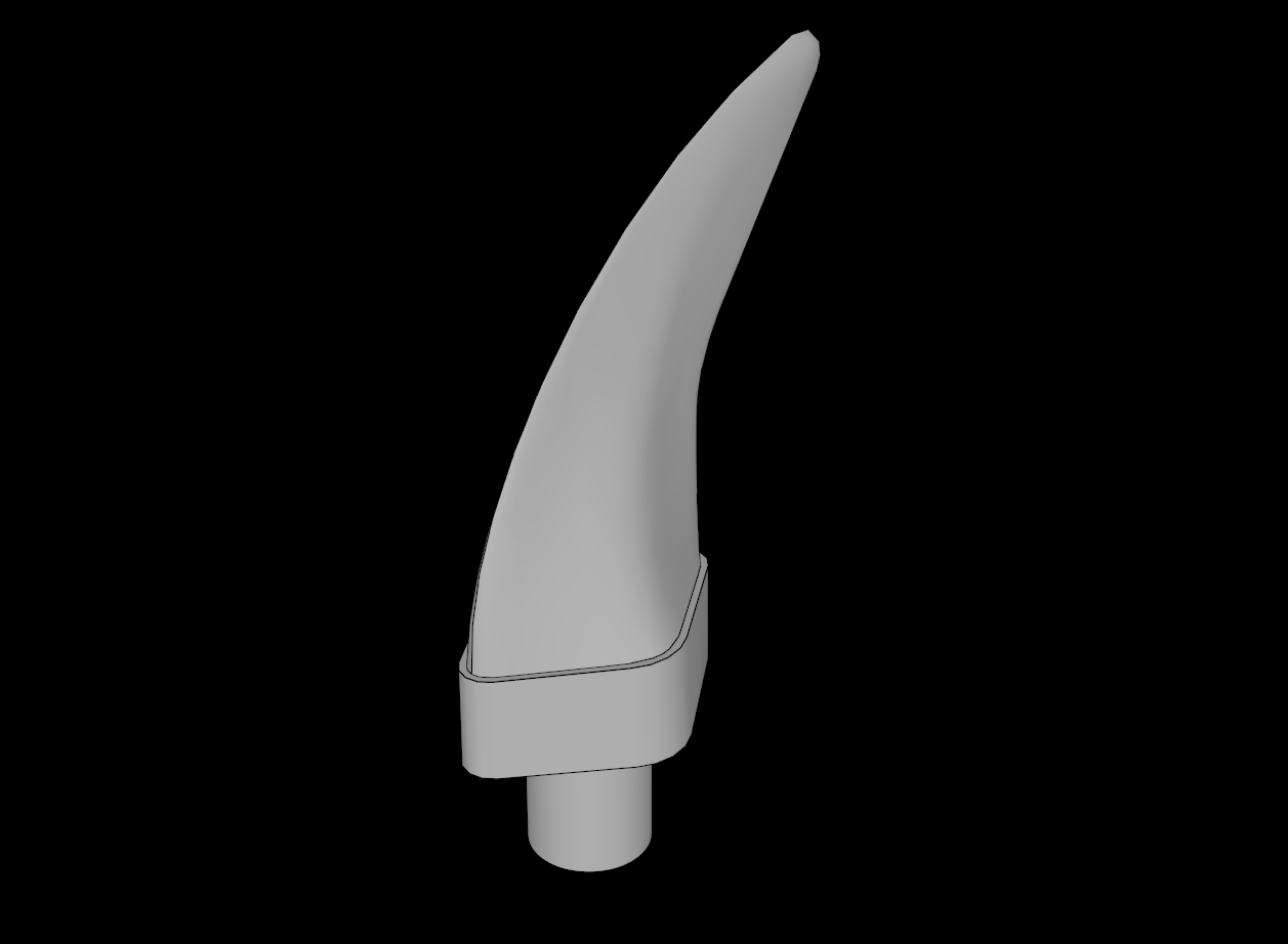 Lego Compatible (87747.dat) Bar  0.5L with Curved Blade 2L