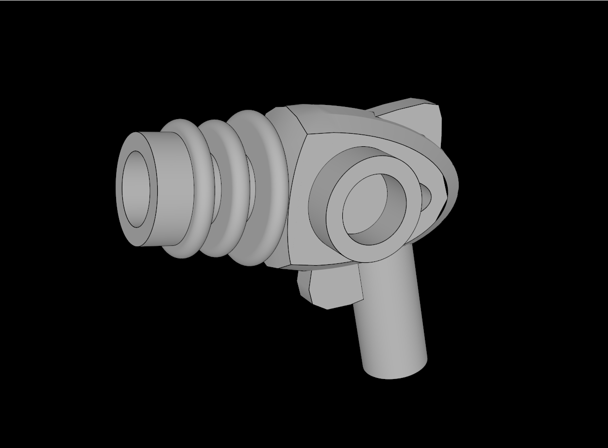 Lego Compatible (13608.dat) Minifig Gun Laser Pistol with Rounded Heat Diffusers
