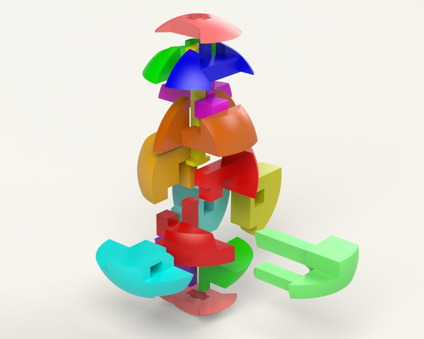 Miniatura 4 do modelo 3D 3 D puzzle sphere