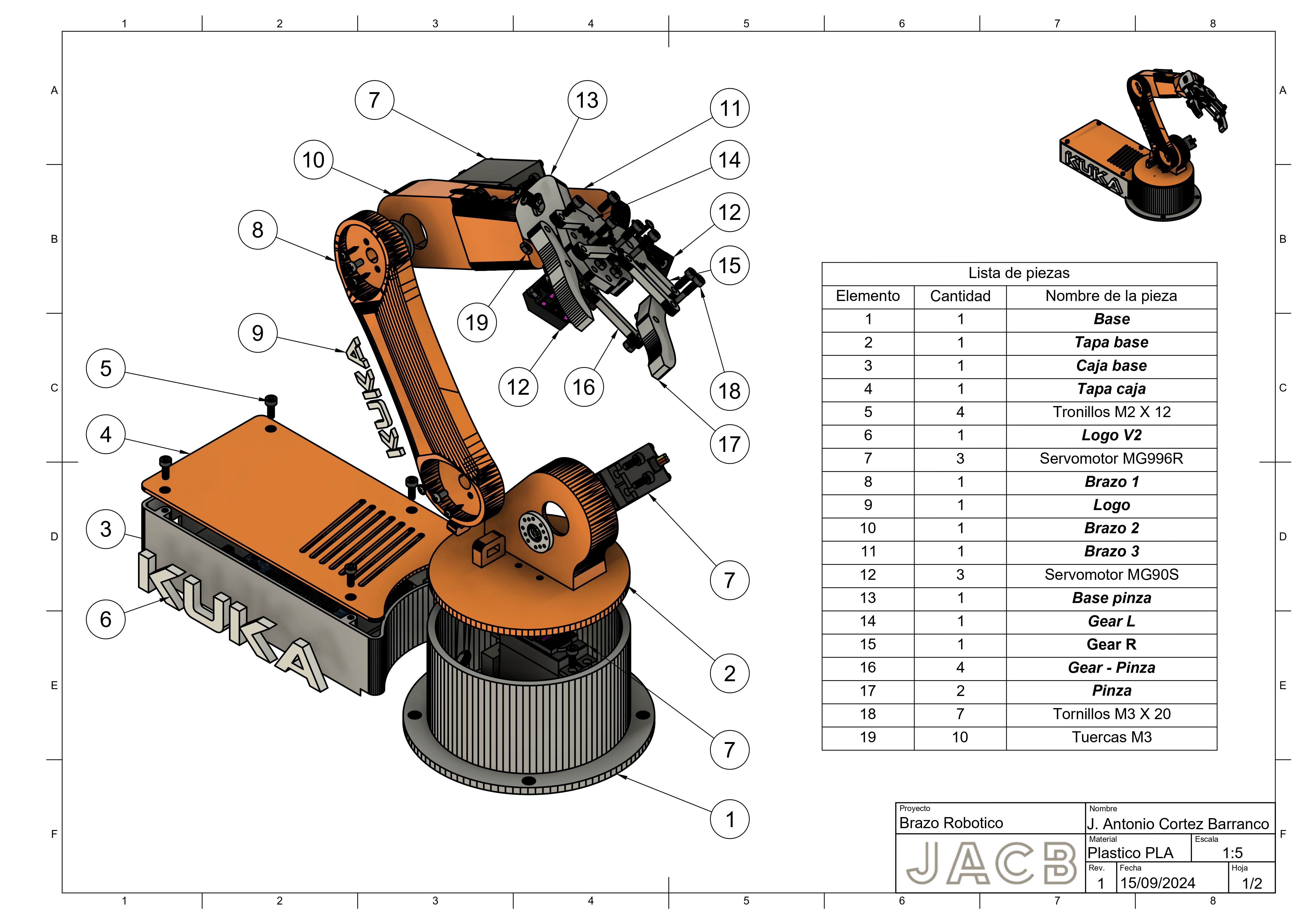 Brazo Robotico KUKA Arduino