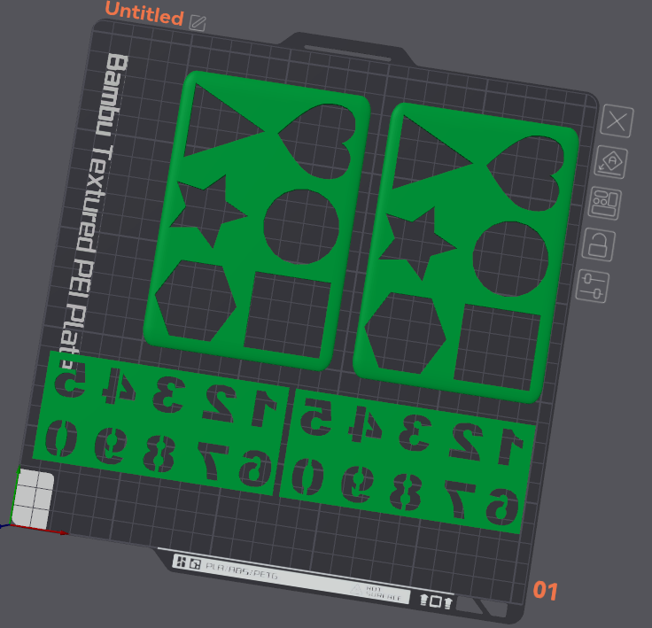 Shapes and numbers stencils