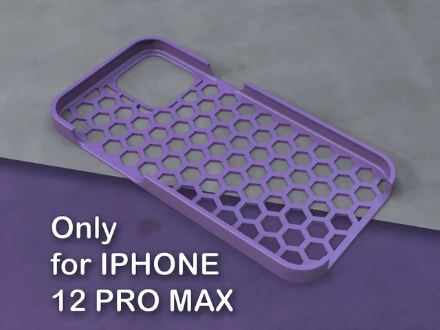 Iphone 12 Pro Max Cover - Hexagon design