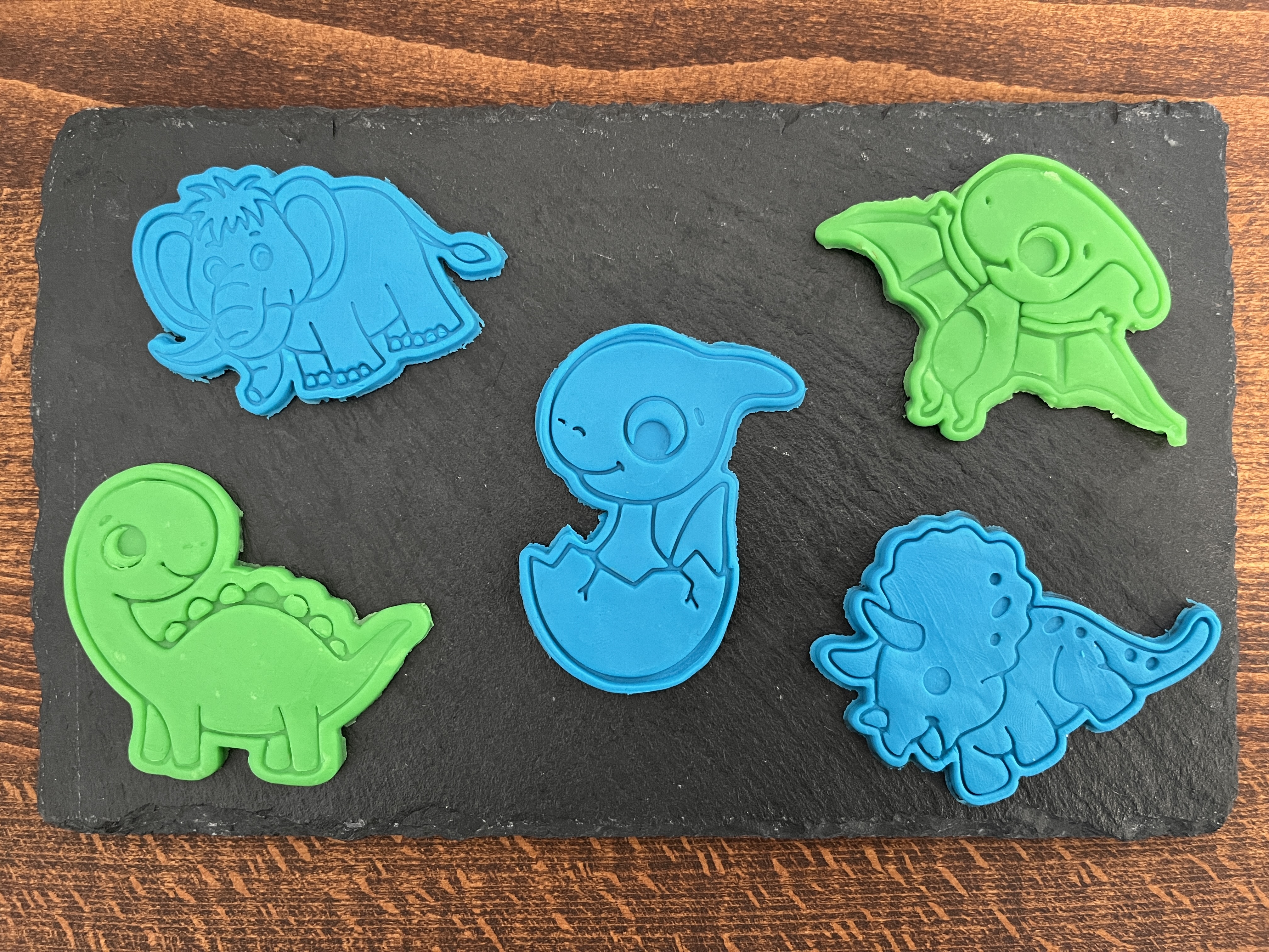 "Dinosaurs + Mammoth" Cookie Cutter + Stamp