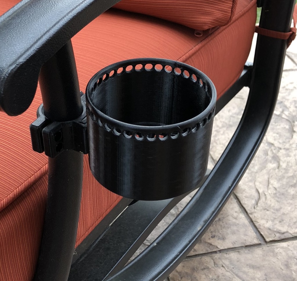 Patio Chair Cup Holder by LB Download free STL model