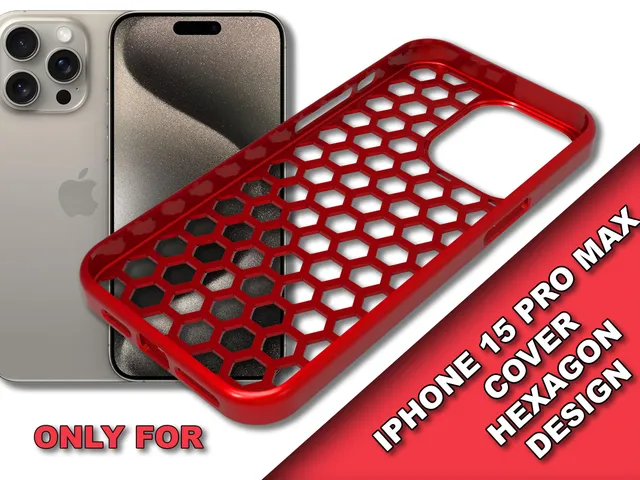 IPhone 15 PRO MAX - Cover Hexagon design