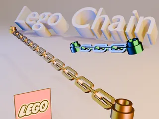 Print in place Lego Chain (5 21 links) by Mattt Stevenson