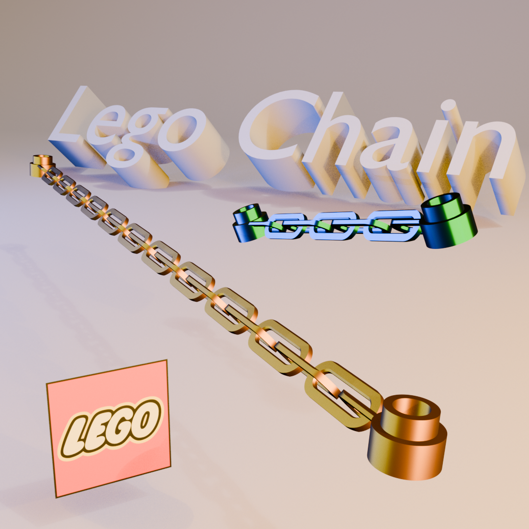 Print in place Lego Chain (5 & 21 links)