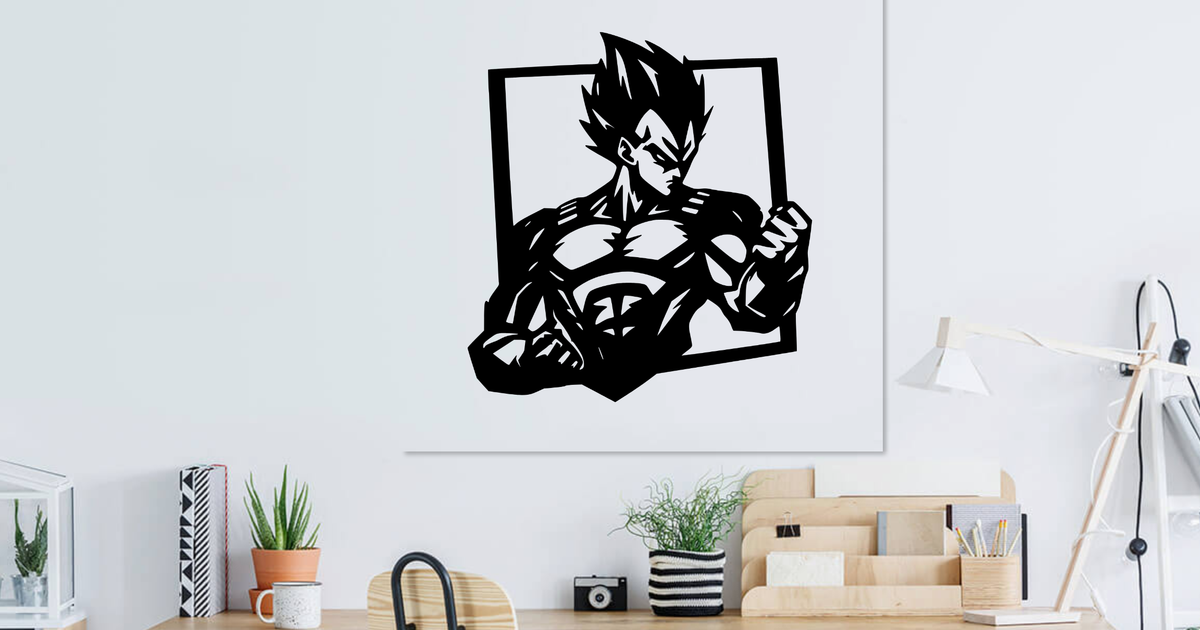 Dragon Ball Vegeta 2d wall art home decor by TheWallArtGuy Download